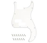 Banworks Precision Bass Pickguard 3 Ply 13-Hole P Bass PB Scratch Plate for USA/Mexican Modern Style Fender Precision Bass JT/HB-10 Vintage White