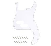 Banworks Precision Bass Pickguard 3 Ply 13-Hole P Bass PB Scratch Plate for USA/Mexican Modern Style Fender Precision Bass JT/HB-10 White
