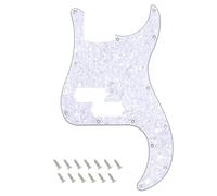 Banworks Precision Bass Pickguard 4 Ply 13-Hole P Bass PB Scratch Plate for USA/Mexican Modern Style Fender Precision Bass JT/HB-10 White Pearl