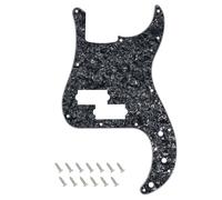 Banworks Precision Bass Pickguard 4 Ply 13-Hole P Bass PB Scratch Plate for USA/Mexican Modern Style Fender Precision Bass JT/HB-10 Black Pearl
