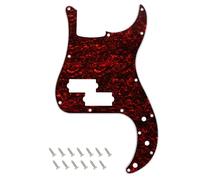 Banworks Precision Bass Pickguard 4-Ply 13-Hole P Bass PB Scratch Plate | P Bass Pickguard for USA/Mexican Modern Style Fender Precision Bass JT/HB-10 Red Tortoiseshell