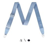 Banworks Quick Release Clip On Electric Guitar Shoulder Strap, 50mm Wide 2mm Thick Nylon Guitar Strap with Genuine Leather End for Electric/Bass Guitar, Acoustic Guitar, Ukulele JT/BD-01 Light Blue