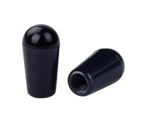 Banworks SAE #8-32" Guitar 3-Way Toggle Switch Tip Pickup Selector Caps | USA Threaded Toggle Switch Knob Tip Caps for Gibson Les Paul LP SG Electric Guitars Pack of 2 JT/DWQM-07 Black