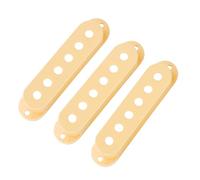 Banworks SSS Pickup Cover Plastic Single Coil Pickup Cover 52.5/52.5/52.5mm | for USA/Mexico Fender Stratocaster Strat ST SQ Style Electric Guitars Pack of 3 JT/SYQG-14 Light Cream