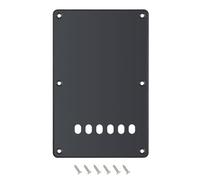Banworks ST Backplate 6-Hole Beveled Edge 1-Ply Guitar Tremolo Cavity Cover | Electric Guitar Backplate Back Cover Scratch Plate for Chinese-Made Squier Stratocaster Strat ST JT/HGB-04 Matt Black