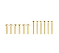 Banworks Stainless Steel #4-40 UNC x 7/8" Tele Neck Pickup Mounting Screws & #6-32 UNC × 5/8" Tele Bridge Pickup Mounting Screws for Mex/USA Modern Fender Telecaster TL Set of 12 JT/SYQLS-07 Golden