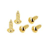 Banworks Stainless Steel American #3 x 1/4" Guitar Truss Rod Cover Screws Bell Shaped Truss Rod Cover Screws for USA Gibson Les Paul LP SG Pack of 5 JT/ZGLS-01 Golden