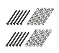 Banworks USA/Imperial Thread Guitar Humbucker Pickup Screws Vintage Slotted-Head Humbucker Pickup Height Screws with Springs for Gibson, EMG, Seymour Duncan, Dimarzio Pickups 10pcs JT/SYQLS-01 Black
