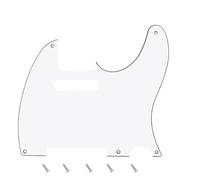 Banworks Vintage 5-Hole Tele Pickguard 3 Ply Electric Guitar Pickguard Scratch Plate for USA/Mexican Vintage Style Fender Standard Tele Telecaster JT/HB-18 White