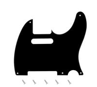 Banworks Vintage 5-Hole TL Pickguard 1-Ply Electric Guitar Pickguard | Guitar Scratch Plate for USA/Mexican Vintage Style Fender Tele Telecaster JT/HB-18 Black