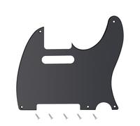 Banworks Vintage 5-Hole TL Pickguard 1-Ply Electric Guitar Pickguard | Guitar Scratch Plate for USA/Mexican Vintage Style Fender Tele Telecaster JT/HB-18 Matt Black