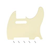 Banworks Vintage 5-Hole TL Pickguard 1-Ply Electric Guitar Pickguard | Guitar Scratch Plate for USA/Mexican Vintage Style Fender Tele Telecaster JT/HB-18 Cream