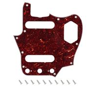 Banworks Vintage '60s Jaguar Pickguard with Truss Rod Notch | 4-Ply 10-Hole Jaguar Scratch Plate for USA Modern and Vintage Style Fender Jaguar Guitars JT/HB-29 Dark Brown Tortoiseshell