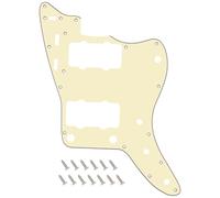 Banworks Vintage 60s Jazzmaster Pickguard 3-Ply 13-Hole Guitar Pickguard | JM Pickguard Guitar Pickguard Scratch Plate for Fender Jazzmaster JM Guitars JT/HB-14 Cream