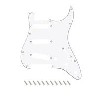 Banworks Vintage '62 ST SSS Pickguard 3-Ply 11-Hole with Truss Rod Notch | 1960-1963 Electric Guitar Scratch Plate for AVRI, Vintage I, Vintage II, and USA Original Fender Strat JT/HB-42 White