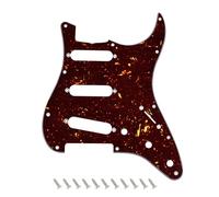 Banworks Vintage '62 ST SSS Pickguard 4-Ply 11-Hole with Truss Rod Notch | 1960-1963 Guitar Scratch Plate for AVRI, Vintage I, Vintage II, USA Original Fender Strat JT/HB-42 Dark Brown Tortoiseshell