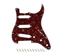 Banworks Vintage '64-'65 ST SSS Pickguard 11-Hole with Truss Rod Notch | 4-Ply Guitar Scratch Plate for AVRI, Vintage I, Vintage II, and USA Original Fender Strat JT/HB-43 Dark Brown Tortoiseshell