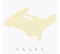 Banworks Vintage Original '51-'59 5-Hole Tele Pickguard 1.5mm/0.059inch Thickness Straight Edge 1 Ply Tele Scratch Plate for USA/Mexican Vintage Style Fender Tele Telecaster JT/HB-19 Cream
