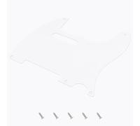 Banworks Vintage Original '51-'59 5-Hole Tele Pickguard 1.5mm/0.059inch Thickness Straight Edge 1 Ply Tele Scratch Plate for USA/Mexican Vintage Style Fender Tele Telecaster JT/HB-19 White