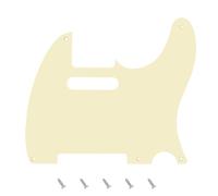 Banworks Vintage Original '51-'59 5-Hole Tele Pickguard 1.5mm/0.059inch Thickness Straight Edge 1 Ply Tele Scratch Plate for USA/Mexican Vintage Style Fender Tele Telecaster JT/HB-19 Cream