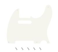Banworks Vintage Original '51-'59 5-Hole Tele Pickguard 1.5mm/0.059inch Thin Thickness Straight Edge 1 Ply Tele Scratch Plate for USA/Mexican Vintage Style Telecaster JT/HB-19 Vintage White