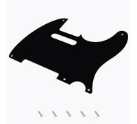 Banworks Vintage Original '51-'59 5-Hole TL Guitar Pickguard Straight Edge | Vintage-Spec 1.5mm/0.059inch Slim-Gauge 1-Ply Guitar Scratch Plate for US/MX Vintage Fender Tele Telecaster JT/HB-19 Black