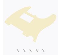 Banworks Vintage Original '51-'59 5-Hole TL HS Pickguard Straight Edge | Vintage-Spec 1.5mm/0.059inch Slim-Gauge 1-Ply Tele HS Scratch Plate for US/MX Vintage Style Fender Telecaster JT/HB-20 Cream