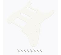 Banworks Vintage Original '54-'59 8-Hole ST HSS Pickguard Straight Edge | Vtg-Spec 1.5mm/0.059" Slim-Gauge 1-Ply Guitar Scratch Plate for US/MX Vintage Fender Stratocaster Strat ST JT/HB-22 Vtg White