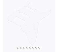Banworks Vintage Original '54-'59 8-Hole ST HSS Pickguard Straight Edge | Vtg-Spec 1.5mm/0.059inch Slim-Gauge 1-Ply ST HSS Scratch Plate for US/MX Vintage Fender Stratocaster Strat ST JT/HB-22 White