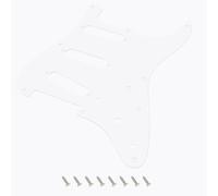 Banworks Vintage Original '54-'59 8-Hole ST SSS Pickguard Straight Edge | Vtg-Spec 1.5mm/0.059inch Slim-Gauge 1-Ply Guitar Scratch Plate for US/MX Vintage Fender Stratocaster Strat ST JT/HB-21 White