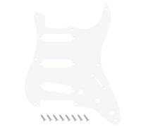 Banworks Vintage Original 56s-59s' 8-Hole Strat Pickguard 1.5mm/0.059inch Thickness Straight Edge 1 Ply ST SSS Scratch Plate for USA/Mexican Vintage Style Fender Standard Stratocaster JT/HB-21 White