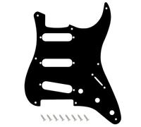 Banworks Vintage Original 56s-59s' 8-Hole Strat Pickguard 1.5mm/0.059inch Thickness Straight Edge 1 Ply ST SSS Scratch Plate for USA/Mexican Vintage Style Fender Standard Stratocaster JT/HB-21 Black