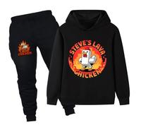 Banxidi Lava Chicken Girls Boys Tracksuit Kids Hoodie+pants Comfort 2-Piece Set For 2-13 Years