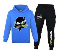Banxidi Ninja Kidz Boys Tracksuit Hoodies Kids Sweatshirt Long Sleeve for 2-piece Sets Sportswear Clothing 2-13Years blue-120CM