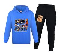 Banxidi Tung Tung Tung Sahur Boys tracksuits Tralalero Tralala Girls Kids Hoodies Italian Brainrot Sweatshirt Sets Ages2-13 Blue-150CM