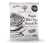 BanyanTree Foods Punjabi Extra Long Basmati Rice 20kg ~ All Natural | Indian Origin| Aged| Long Grain Rice| Ideal for Biryani, Pilaf