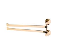 Banyetti Ariano Round Double Swivel Towel Rail - Polished Gold