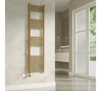 Banyetti Aureli Brushed Brass Electric Ladder Towel Rail Radiator - 1600mm x 400mm