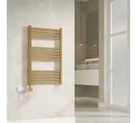 Banyetti Aureli Brushed Brass Electric Ladder Towel Rail Radiator -800mm x 500mm Banyetti Gold 800mm x 500mm