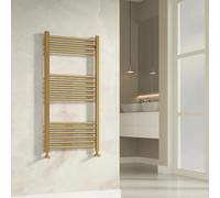 Banyetti Aureli Ladder Towel Rail Radiator 1000mm x 500mm - Brushed Brass