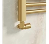 Banyetti Corner Radiator Valves - Brushed Brass
