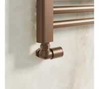 Banyetti Corner Radiator Valves - Brushed Bronze in Copper Banyetti Copper