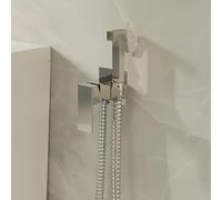 Banyetti Luca Square Concealed Thermostatic Douche, Chrome, Temperature Control, Muslim Shower Kit