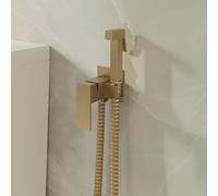 Banyetti Luca Square Concealed Thermostatic Douche, Wall Mount, Brushed Brass, Temperature Controlled
