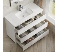Banyetti Vatilla 1000mm Floorstanding Vanity Unit with Athena Basin-Gloss White Banyetti White
