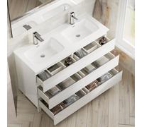 Banyetti Vatilla 1200mm Floorstanding Vanity Unit with Athena Basin-Gloss White in Amber Banyetti Amber