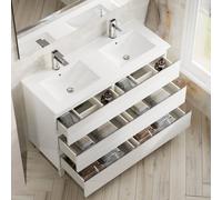 Banyetti Vatilla 1200mm Floorstanding Vanity Unit with Lira Basin-Gloss White Banyetti White
