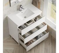 Banyetti Vatilla 800mm Floorstanding Vanity Unit with Lira Basin-Gloss White Banyetti White