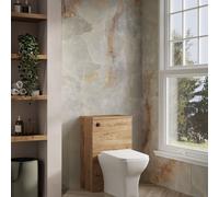 Banyetti Vatilla WC Toilet Unit Inc Concealed Cistern - Ostippo Oak in Light Oak Banyetti Light Oak