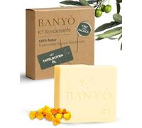 BANYÔ Children's Soap with 100% Natural Ingredients, Handmade Baby Soap, Soothing Care with Lavender, Marigold & Shea Butter, For Sensitive Baby Skin